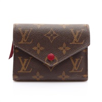 Victorine 扣式 三折短夾 棕色 原花帆布【LOUIS VUITTON LV 路易威登】 M41938
