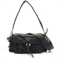 黑色 Re-Nylon 尼龍 Explore 中號 肩背包【PRADA 普拉達】 1BD394