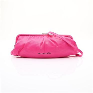 桃紅色 牛皮 手拿包 肩背包【Balenciaga 巴黎世家】 618899