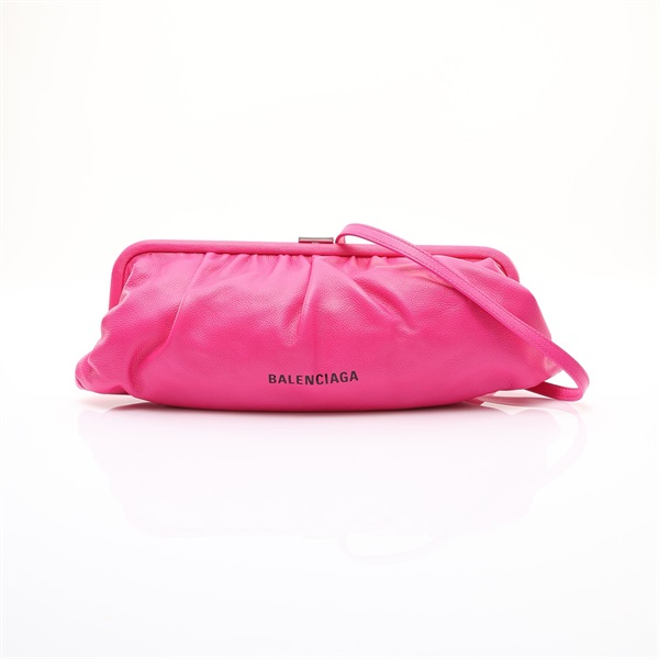 桃紅色 牛皮 手拿包 肩背包【Balenciaga 巴黎世家】 618899