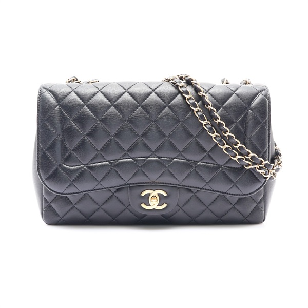 深藍色 羊皮 Mademoiselle Chic 肩背包 無卡【CHANEL 香奈兒】