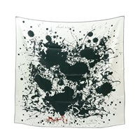 HERMES 愛馬仕 Cheval Surprise 90 雙面 方巾 黑/綠色 絲綢 H904353S