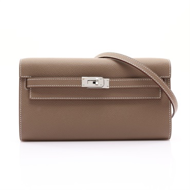 HERMES 愛馬仕 Kelly To Go 肩背包 大象灰 Epsom牛皮 B刻 銀扣 H080253CK18