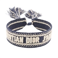 Dior 迪奧 J'Adior 編織手環 海軍藍色 棉布