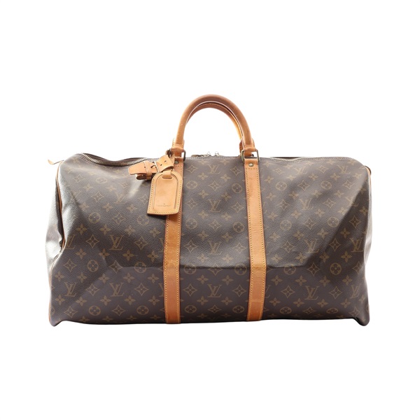 LOUIS VUITTON LV 路易威登 Keepall 55 行李袋 手提包 棕色 原花帆布 M41424