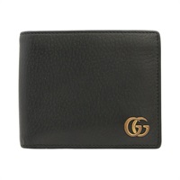 GUCCI 古馳 GG Marmont 二折短夾 黑色 牛皮 435303