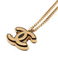 CHANEL 香奈兒 雙C LOGO 項鍊 金色 鍍金
