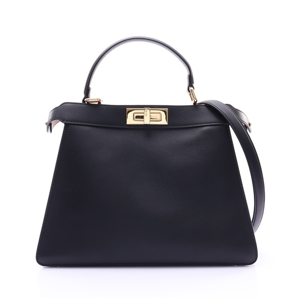FENDI 芬迪 Peekaboo ISeeU Medium 兩用包 黑色 牛皮 8BN321 A6V3 F1CJZ