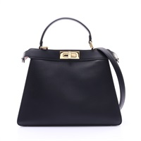 FENDI 芬迪 Peekaboo ISeeU Medium 兩用包 黑色 牛皮 8BN321 A6V3 F1CJZ
