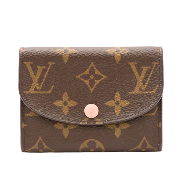 LOUIS VUITTON LV 路易威登 Rosalie 扣式零錢包 棕色 原花帆布 M62361