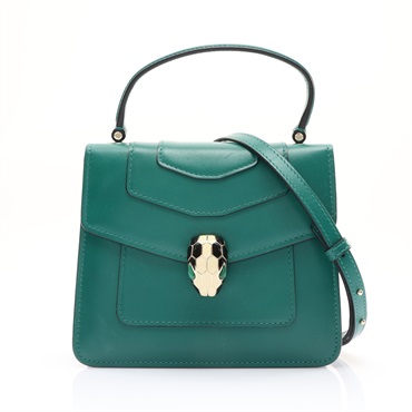 BVLGARI 寶格麗 Serpenti Forever 兩用包 綠色 牛皮 39778
