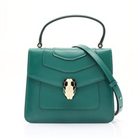 BVLGARI 寶格麗 Serpenti Forever 兩用包 綠色 牛皮 39778