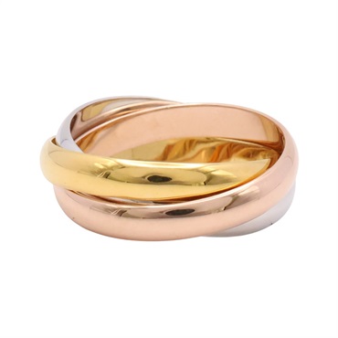 Cartier 卡地亞 Trinity 小型款 55 戒指 18K 三色三金 B4235100