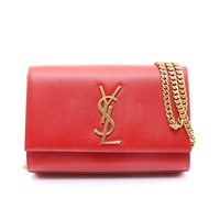 SAINT LAURENT 聖羅蘭 Kate Small 肩背包 紅色 牛皮 金釦 469390 469390