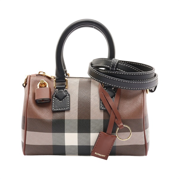 BURBERRY 巴寶莉 Mini checkered 兩用包 棕色格紋 牛皮 8027147
