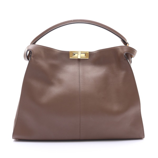 FENDI 芬迪 Peekaboo X-Lite 肩背包 棕色 牛皮 8BN304 A5E9 F1QTQ