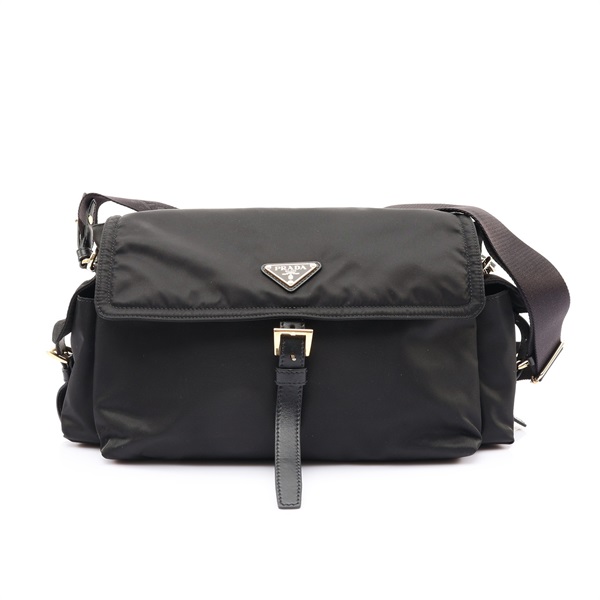PRADA 普拉達 Explore 大號 Re-Nylon 肩背包 黑色 尼龍 1BD391