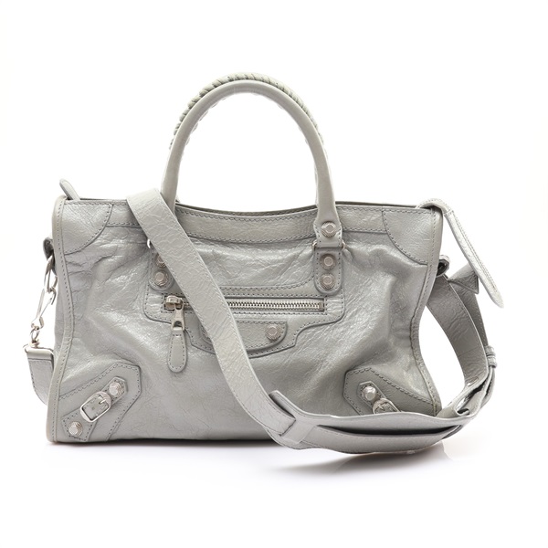 BALENCIAGA 巴黎世家 Classic Mini City 兩用包 灰色 羊皮 542022 1560