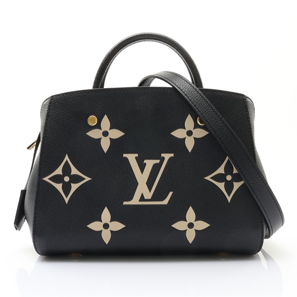 LOUIS VUITTON LV 路易威登 Montaigne BB 兩用包 黑色 原花壓紋牛皮 M45778