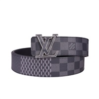 LOUIS VUITTON LV 路易威登 LV Initiales 40mm雙面皮帶 黑色 牛皮 黑色LV M0340S