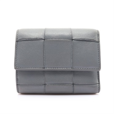 BOTTEGA VENETA BV 寶緹嘉 三折短夾 灰色 編織羊皮 651372