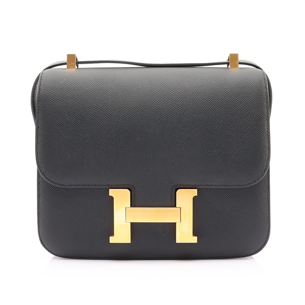 HERMES 愛馬仕 Constance 24 康康包 肩背包 Epsom牛皮 黑色 D刻 金扣 H056341CC