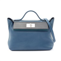 HERMES 愛馬仕 24/24 手提包 藍色 TOGO牛革