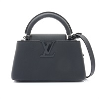LOUIS VUITTON LV 路易威登 Capucines East-West Mini 兩用包 黑色 Taurillon牛皮 M23955