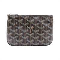 GOYARD 高雅德 Senat Mini 拉鍊零錢包 黑色 Goyardine帆布 SENAT2MINTY