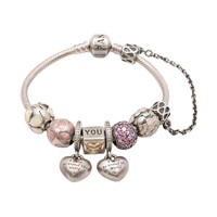 JEWELRY 無品牌珠寶 925純銀 With You 愛心吊飾 手環 PANDORA Bracelet
