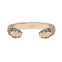 BVLGARI 寶格麗 Serpenti Forever 手環 淡金色 珍珠魚皮 黃銅