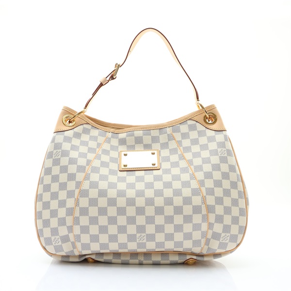 LOUIS VUITTON 路易威登 Galliera PM 肩背包 白色 棋盤格帆布 N55215