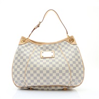LOUIS VUITTON 路易威登 Galliera PM 肩背包 白色 棋盤格帆布 N55215