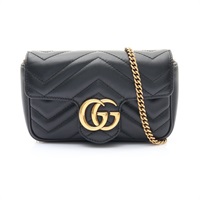 GUCCI 古馳 GG Marmont Mimi 肩背包 黑色 牛皮 476433