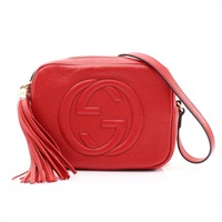 GUCCI 古馳 Soho Disco 肩背包 紅色 牛皮 308364