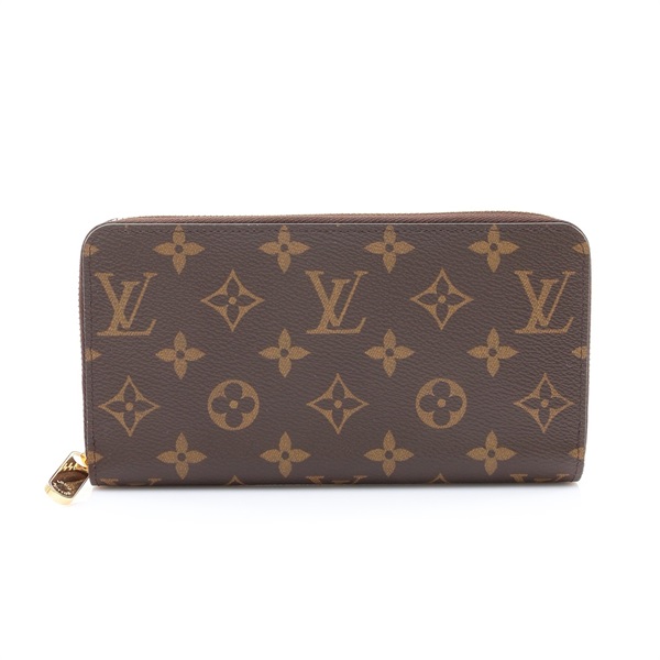 LOUIS VUITTON LV 路易威登 拉鍊 長夾 棕色 原花帆布 M41896
