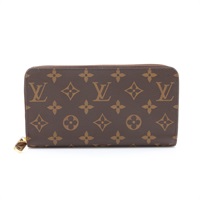 LOUIS VUITTON LV 路易威登 拉鍊 長夾 棕色 原花帆布 M41896