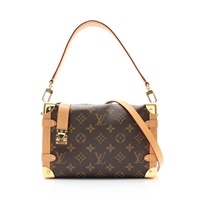 LOUIS VUITTON LV 路易威登 Side Trunk MM 兩用包 棕色 原花帆布 M46358
