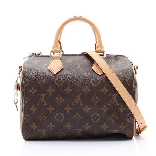 LOUIS VUITTON LV 路易威登 Speedy Bandouliere 25 兩用包 棕色 原花帆布 M46977