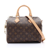 LOUIS VUITTON LV 路易威登 Speedy Bandouliere 25 兩用包 棕色 原花帆布 M46977