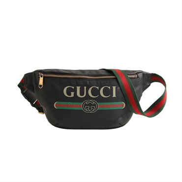 GUCCI 古馳 腰包 黑色 牛皮 530412