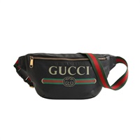 GUCCI 古馳 腰包 黑色 牛皮 530412