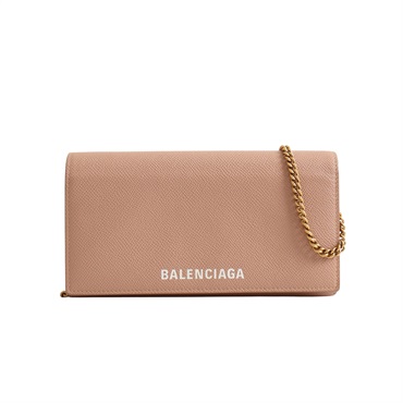 BALENCIAGA 巴黎世家 Wallet On Chain 鏈條錢包 肩背包 淺褐色 牛皮 581166 2770