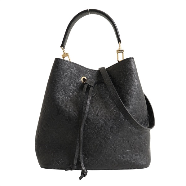 LOUIS VUITTON LV 路易威登 NeoNoe MM 水桶包 兩用包 黑色 原花壓紋牛皮 M45256