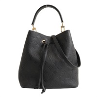 LOUIS VUITTON LV 路易威登 NeoNoe MM 水桶包 兩用包 黑色 原花壓紋牛皮 M45256