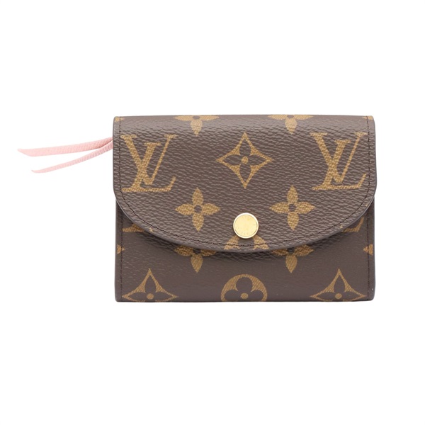 LOUIS VUITTON LV 路易威登 Rosalis 扣式 短夾 棕色 原花帆布 M41939