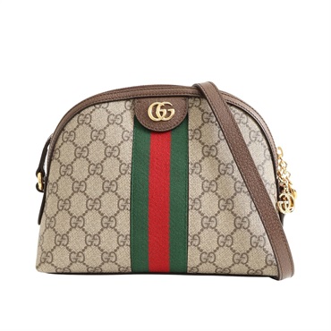 GUCCI 古馳 Ophidia Small 肩背包 棕色 帆布 499621