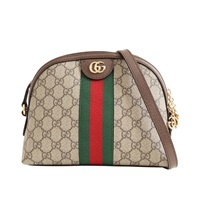 GUCCI 古馳 Ophidia Small 肩背包 棕色 帆布 499621