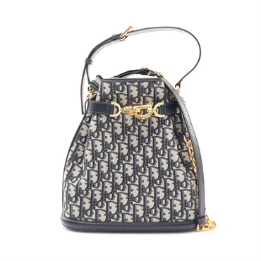 Dior 迪奧 C'est Dior Oblique 中型 水桶包 兩用包 藍色 帆布 M2271UTZQ_928U