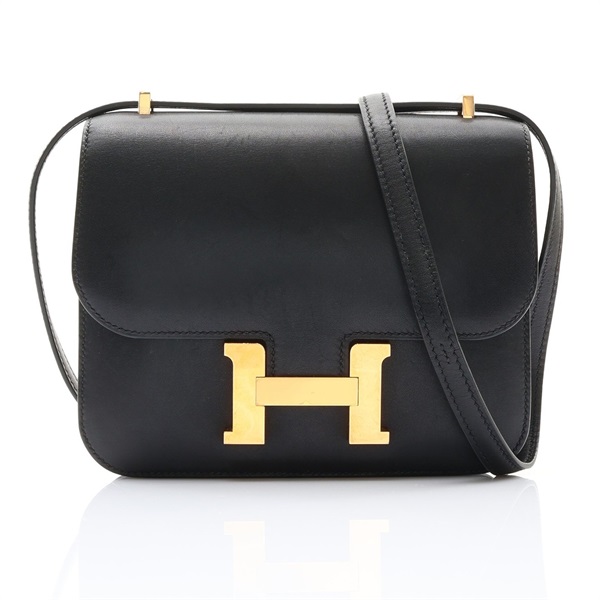 HERMES 愛馬仕 Constance 18 康康包 肩背包 黑色 Box牛皮 U刻 金釦